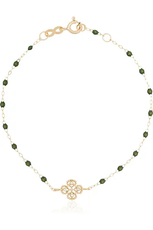 GIGI CLOZEAU 18kt yellow beaded diamond bracelet