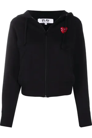 Comme des Garçons Logo-motif zip-up hoodie