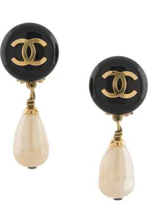 CHANEL 1994 CC dangle clip-on earrings