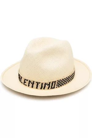 VALENTINO Logo-band straw hat