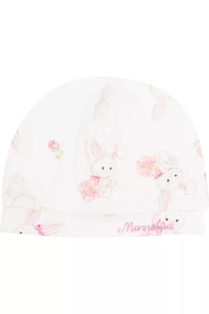 MONNALISA Bunny-print cotton cap