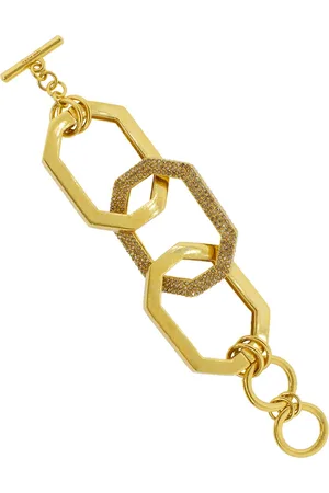 Oscar de la Renta Oversized elongated octagon link bracelet
