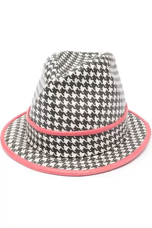 Dior Pre-owned houndstooth print fedora hat