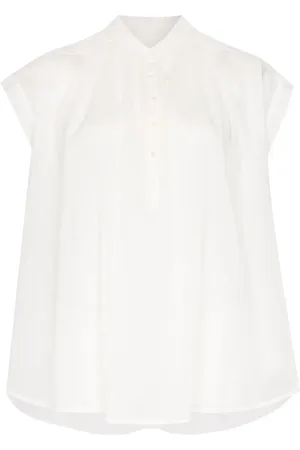 NILI LOTAN Pleated sleeveless shirt