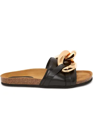 J.W.Anderson Chain-detail leather slides