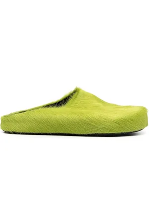 Marni Fussbet Sabot calf-hair slippers