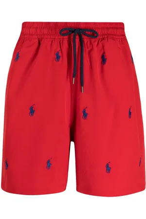 Ralph Lauren Logo-embroidered drawstring swim shorts