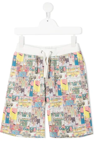 Lanvin Graphic print track shorts