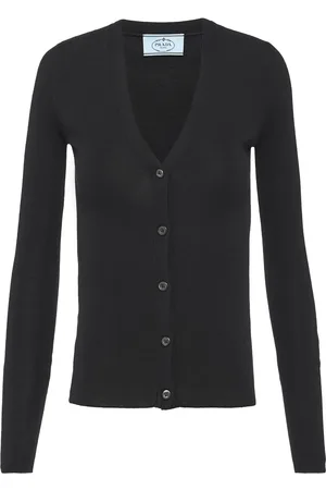 Prada V-neck cashmere-silk cardigan