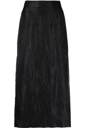 Moschino 2000s embroidered pattern A-line skirt