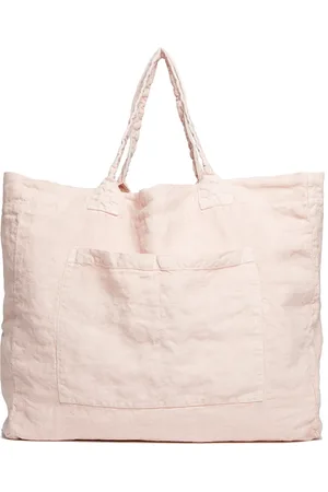 ONCE MILANO Weekend linen tote bag