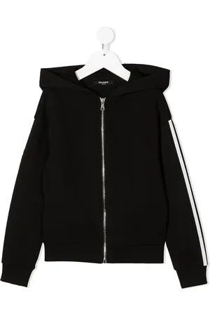 Balmain Side-logo zipped hoodie