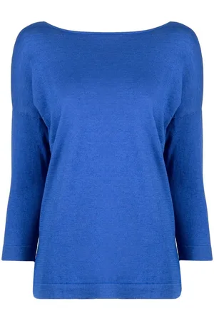 FARFETCH V-back silk-blend jumper