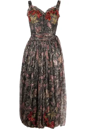 A.N.G.E.L.O. Vintage Cult 1990s floral-embroidered mesh top and skirt set