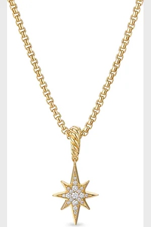 David Yurman 18kt yellow North Star amulet diamond pendant (15mm)