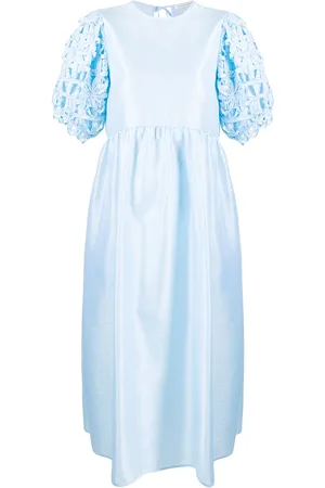 Cecilie Bahnsen Caged balloon-sleeve dress