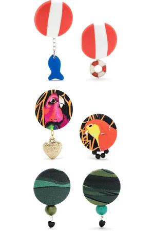 AMIR SLAMA 3 pair earring set