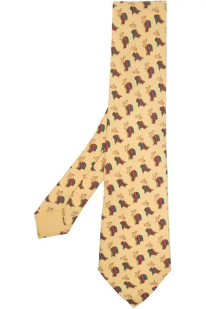 Hermès 2000s pre-owned poncho and hat print tie