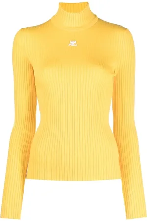 Courrèges Logo print ribbed jumper