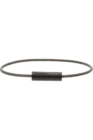 Le Gramme Le 5g brushed ceramic cable bracelet
