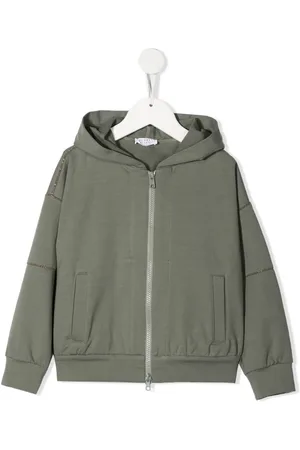 Brunello Cucinelli Stud-embellished hooded jacket