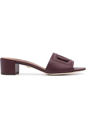 Dolce & Gabbana 40mm DG Millennials-logo leather mules