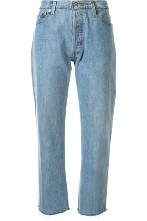 RE/DONE Stove pipe cropped jeans