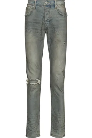 Purple Brand Distressed-look mid-rise jeans