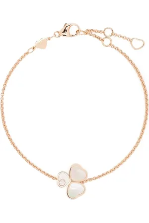 Chopard 18kt rose gold Happy Hearts Wings diamond and mother-of-pearl bracelet