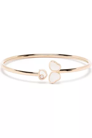 Chopard 18kt rose gold Happy Hearts Wings diamond and mother-of-pearl bangle