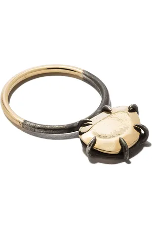DALILA BARKACHE 18kt yellow oxidized effect ring