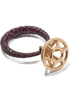 DALILA BARKACHE 18kt yellow ruby pav?? Cage ring