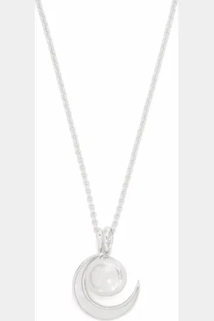 Dinny Hall My World small orb locket & moon charm pendant necklace