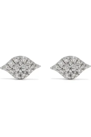 DJULA 18kt white gold diamond Eye earrings
