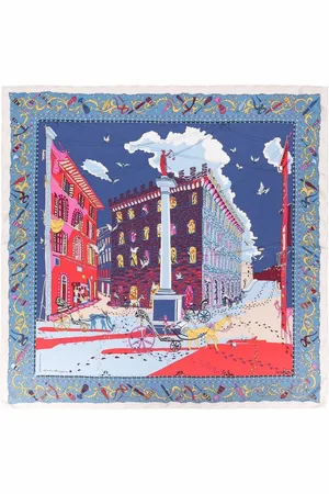 Salvatore Ferragamo Palazzo Spini-Feroni print scarf