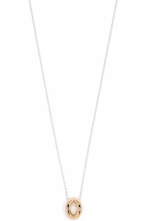 Le Gramme 18kt yellow gold and sterling 3g Entrelacs pendant necklace
