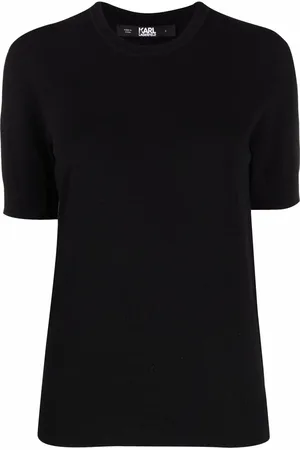 Karl Lagerfeld Logo jacquard knitted top