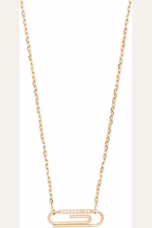 Aurélie Bidermann 18kt yellow Paper Clip diamond necklace