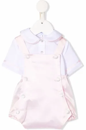 SIOLA Piped-trim cotton playsuit set