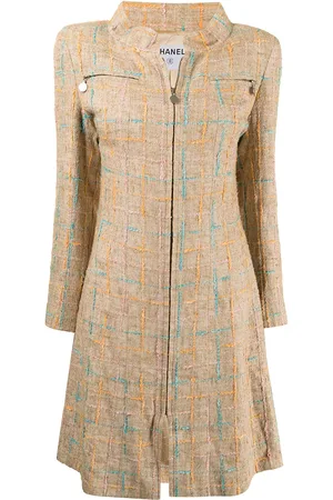 CHANEL Zip-up boucl?? coat