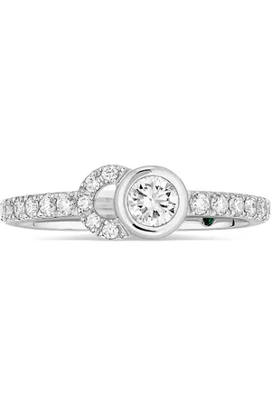 COURBET 18kt recycled white gold CO half-pav?? laboratory-grown diamond set ring