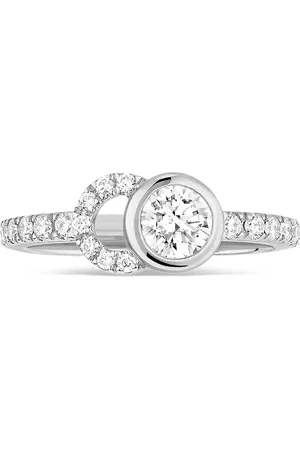 COURBET 18kt recycled white gold CO half-pav?? laboratory-grown diamond set ring