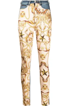 Philipp Plein Baroque-print skinny jeans