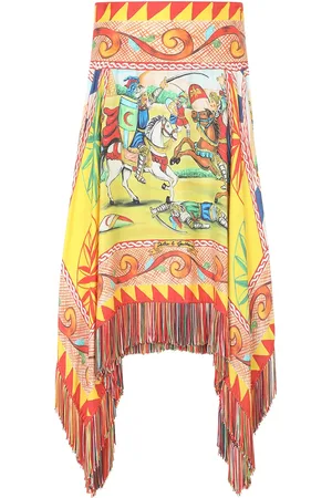 Dolce & Gabbana Carretto-print twill miniskirt