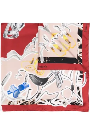 Maison Margiela Abstract-print silk scarf