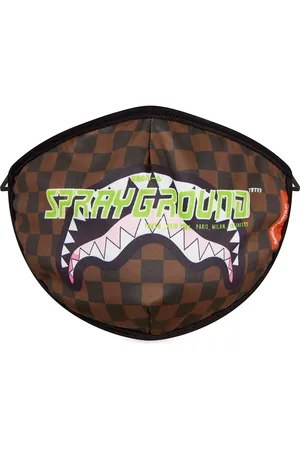 Sprayground Logo-print checked face mask