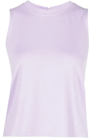 Marchesa Notte Round neck cropped tank top