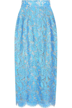 Dolce & Gabbana High-waisted lace pencil skirt