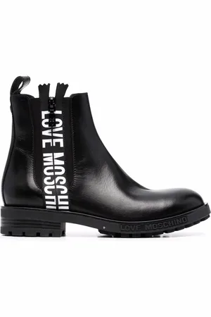 Moschino Logo-tape Chelsea boots