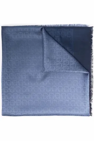Salvatore Ferragamo Logo-jacquard silk-blend scarf